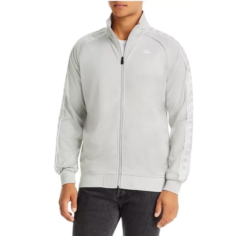 Kappa Mens Grey 222 Banda Anniston Full Zip Track Jacket Size Small